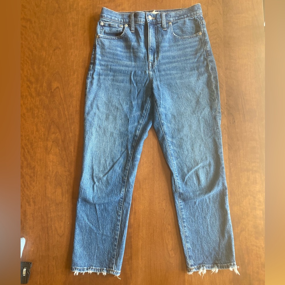 Madewell Medium-Wash High-waisted Crop Jeans